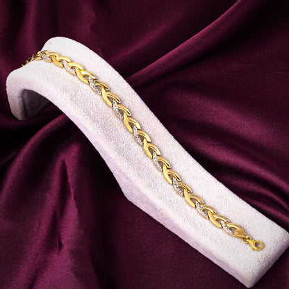 14K Yellow Gold Hand Engraved Bracelet (6.55 g)