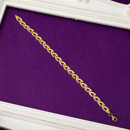 14K Yellow Gold Hand Engraved Bracelet (6.55 g)