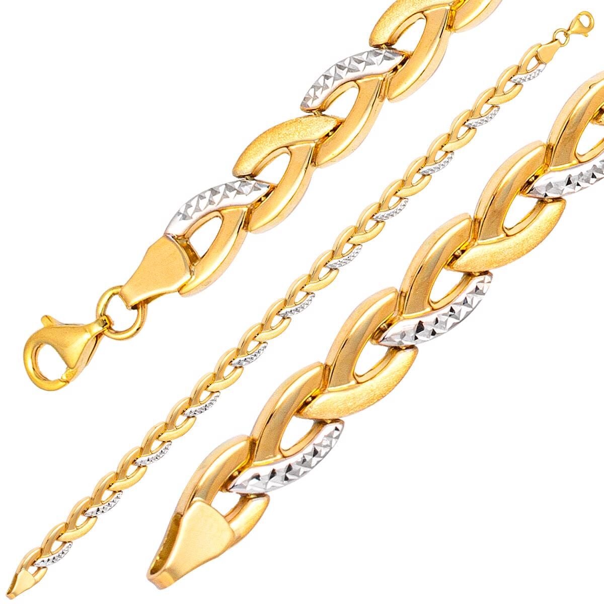 14K Yellow Gold Hand Engraved Bracelet (6.55 g)