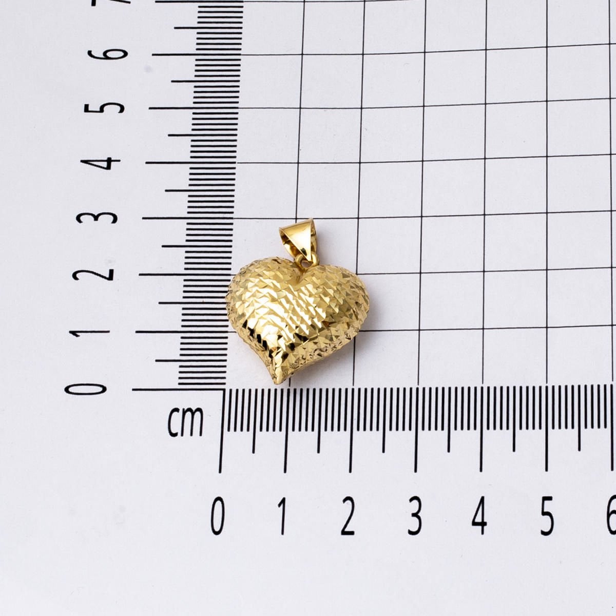 14K Gold Hand Engraved Heart Necklace