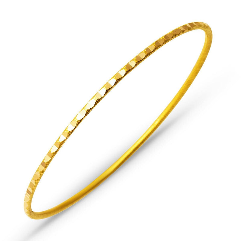 22K Yellow Gold Ajda Hand Engraved Investment Bangle
