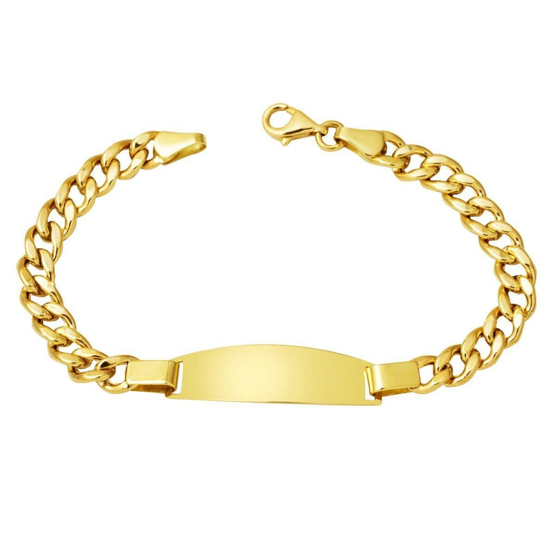 14K Yellow Gold Thick Curb Chain Children's Bracelet