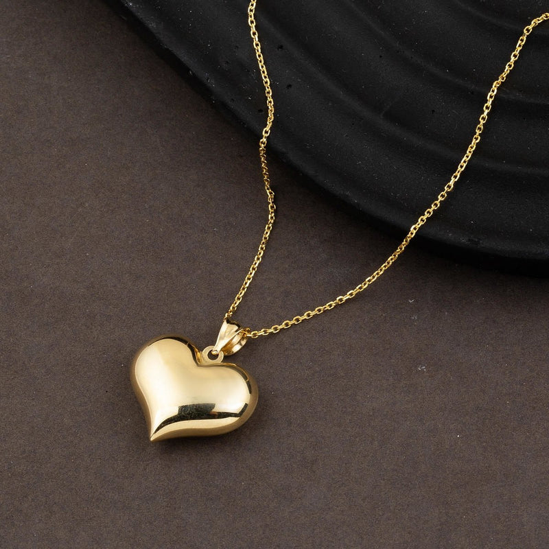 14K Yellow Gold Heart Necklace (1.92 g)