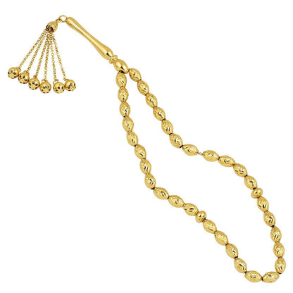 14K Yellow Gold Sword Prayer Beads