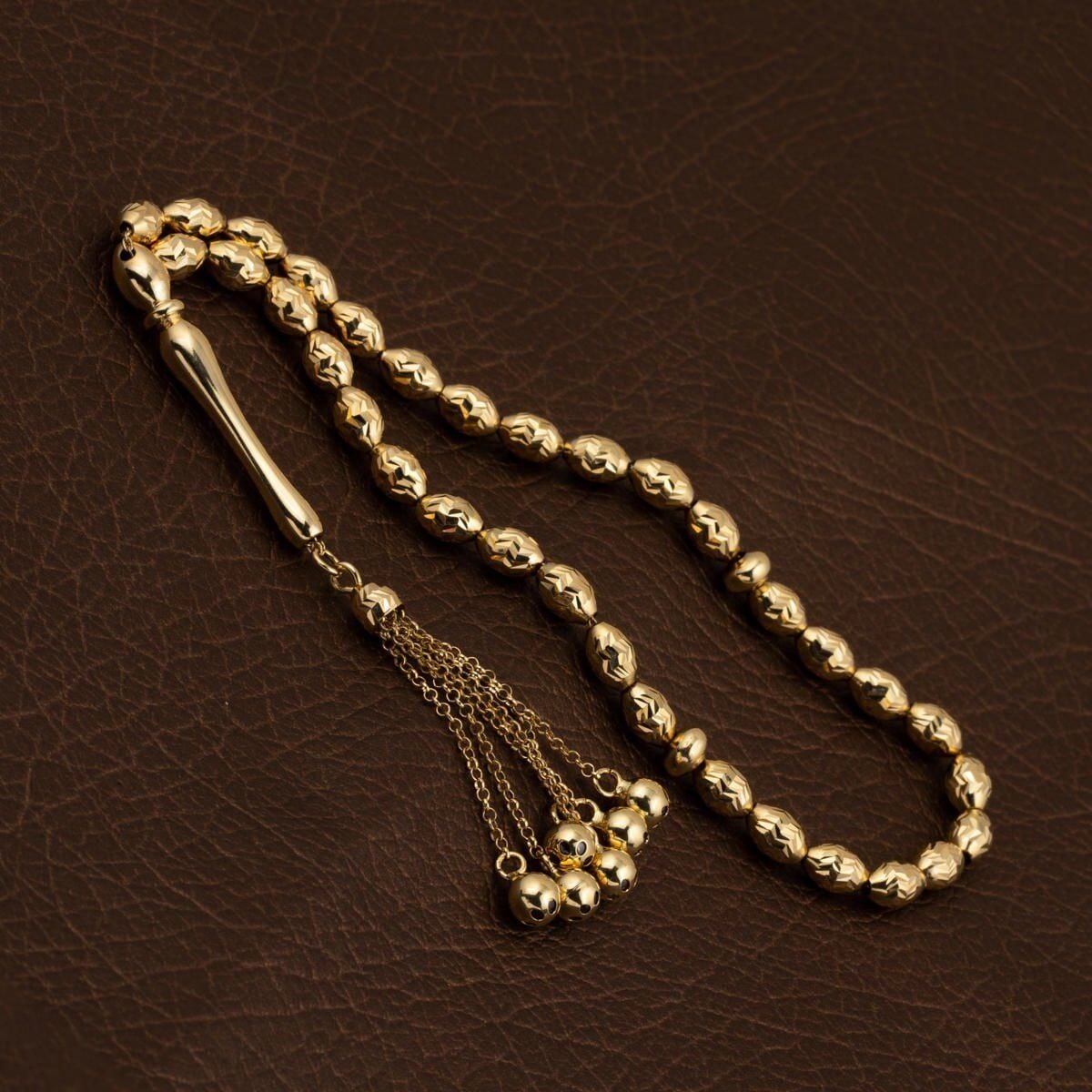 14K Yellow Gold Sword Prayer Beads