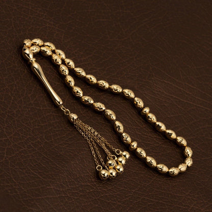 14K Yellow Gold Sword Prayer Beads