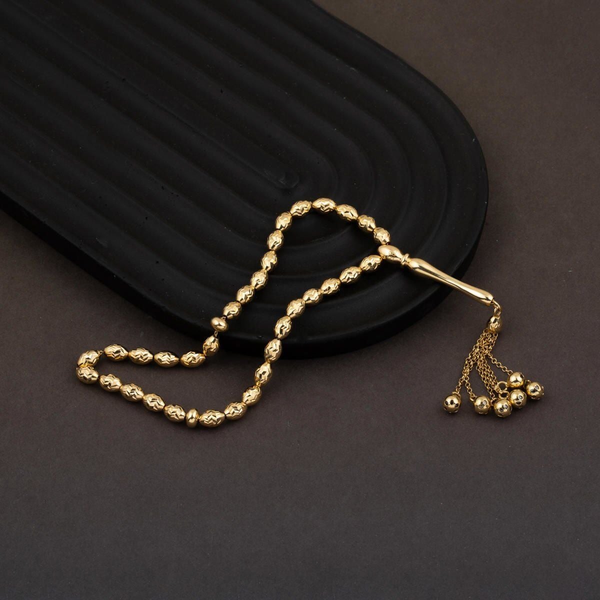 14K Yellow Gold Sword Prayer Beads
