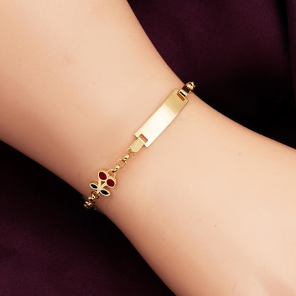 14K Gold Cherry Children's ID Bracelet
