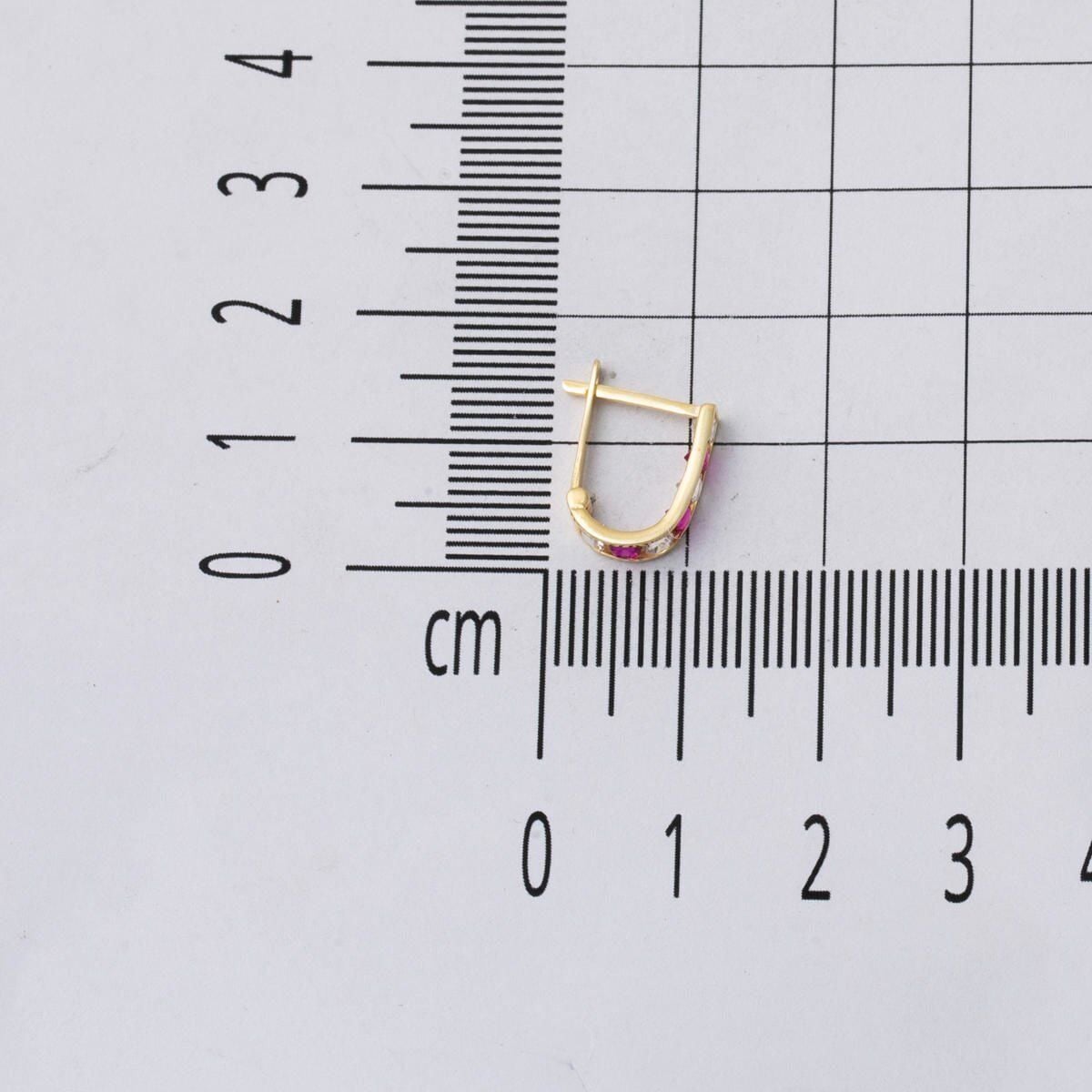 14K Yellow Gold Rose Cubic Zirconia Children's Earrings (1.11 g)