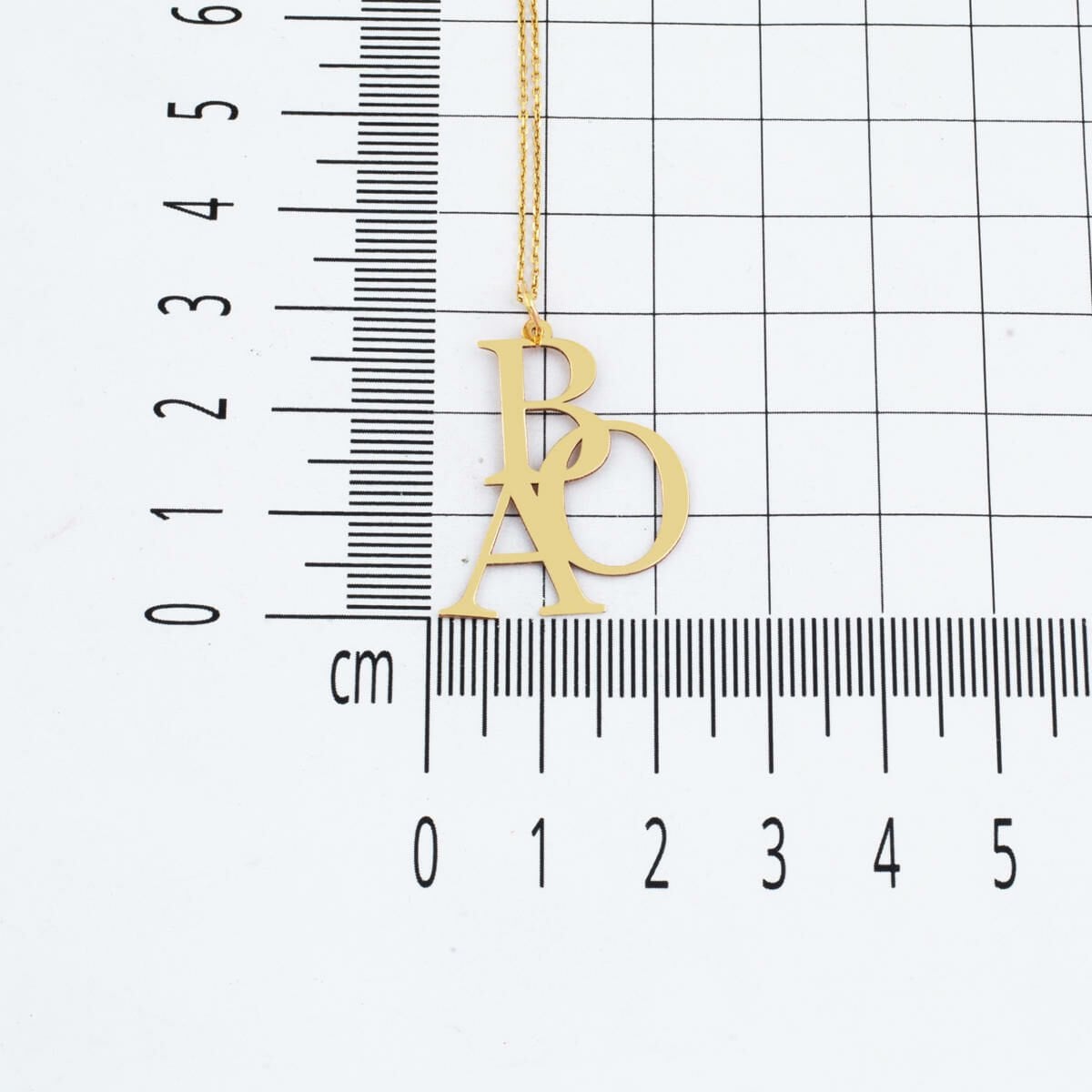 14K Yellow Gold Personalized Initial Necklace