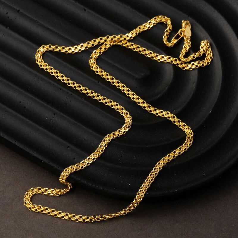 14K Yellow Gold Classic Woven Chain 50 cm