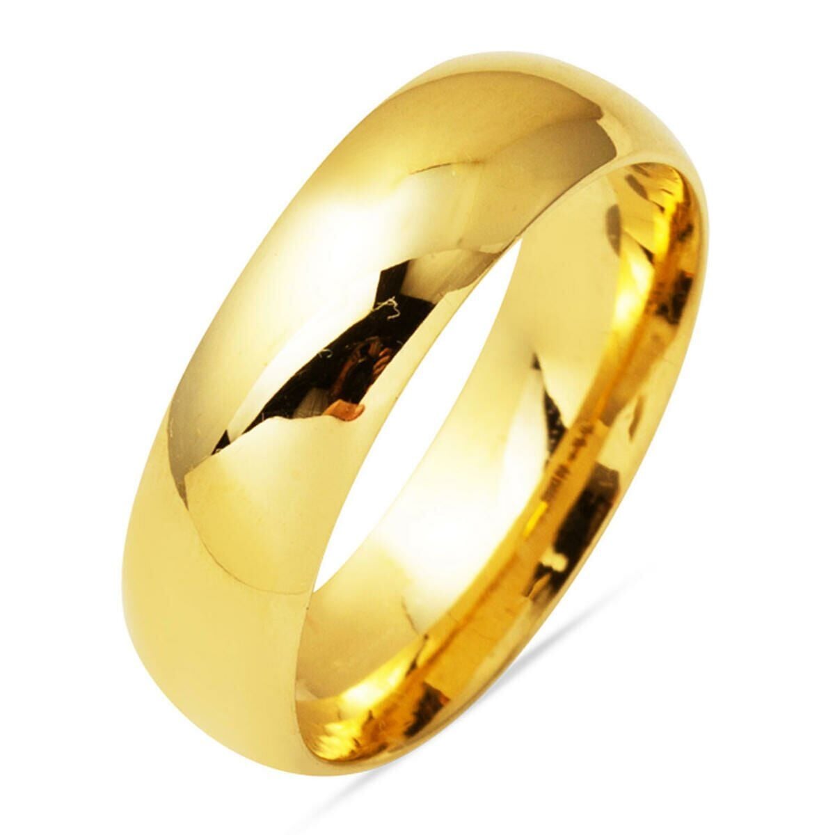 14K Yellow Gold Classic 7 mm Women's Promise Ring