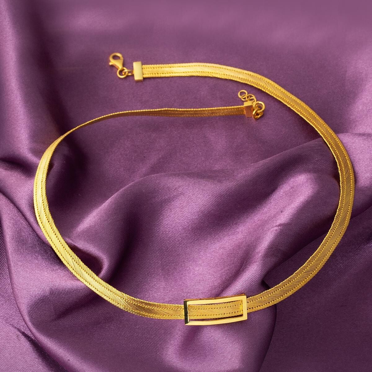 22K Yellow Gold Classic Buckle Trabzon Mesh Jewelry Set