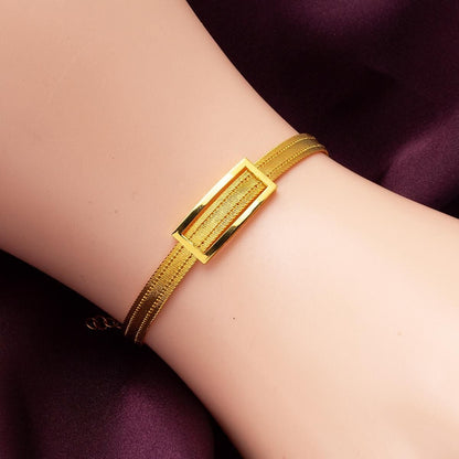 14K Yellow Gold Classic Buckle Trabzon Mesh Set