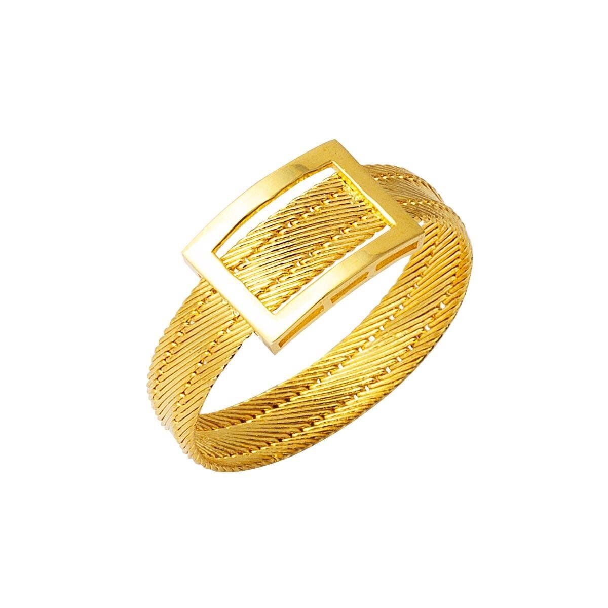 14K Yellow Gold Classic Buckle Trabzon Mesh Set