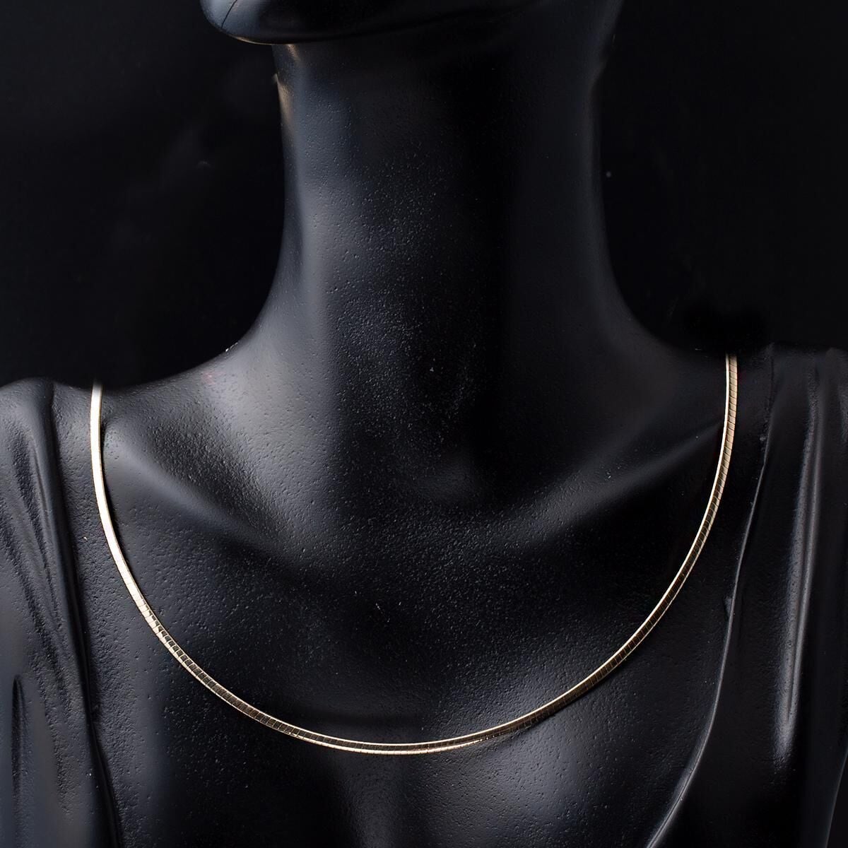 14K White Gold Cleopatra Double Sided Chain