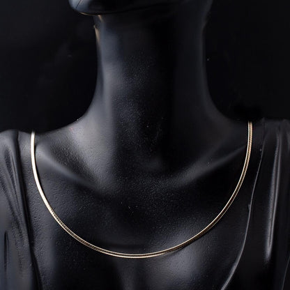 14K White Gold Cleopatra Double Sided Chain