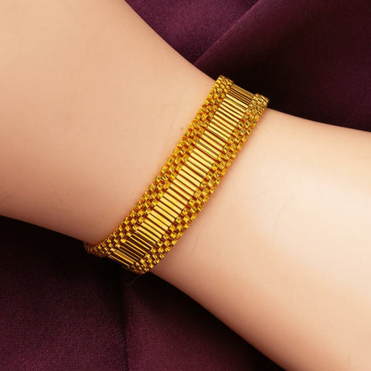 14K Yellow Gold Cleopatra Bracelet