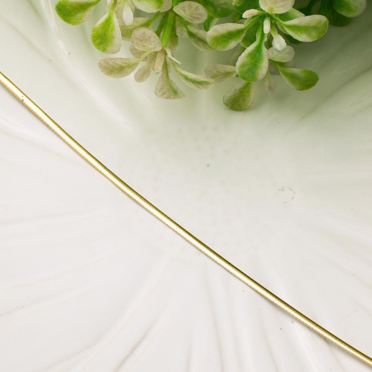 14K Yellow Gold Cleopatra 2 Colored Flat Bracelet