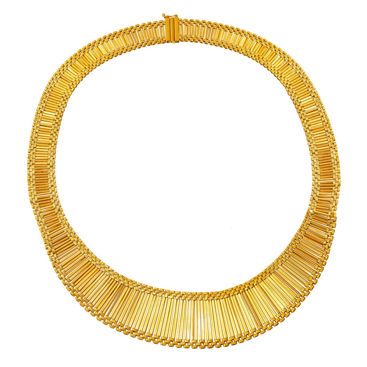 14K Yellow Gold Cleopatra Sparkling Collar Necklace