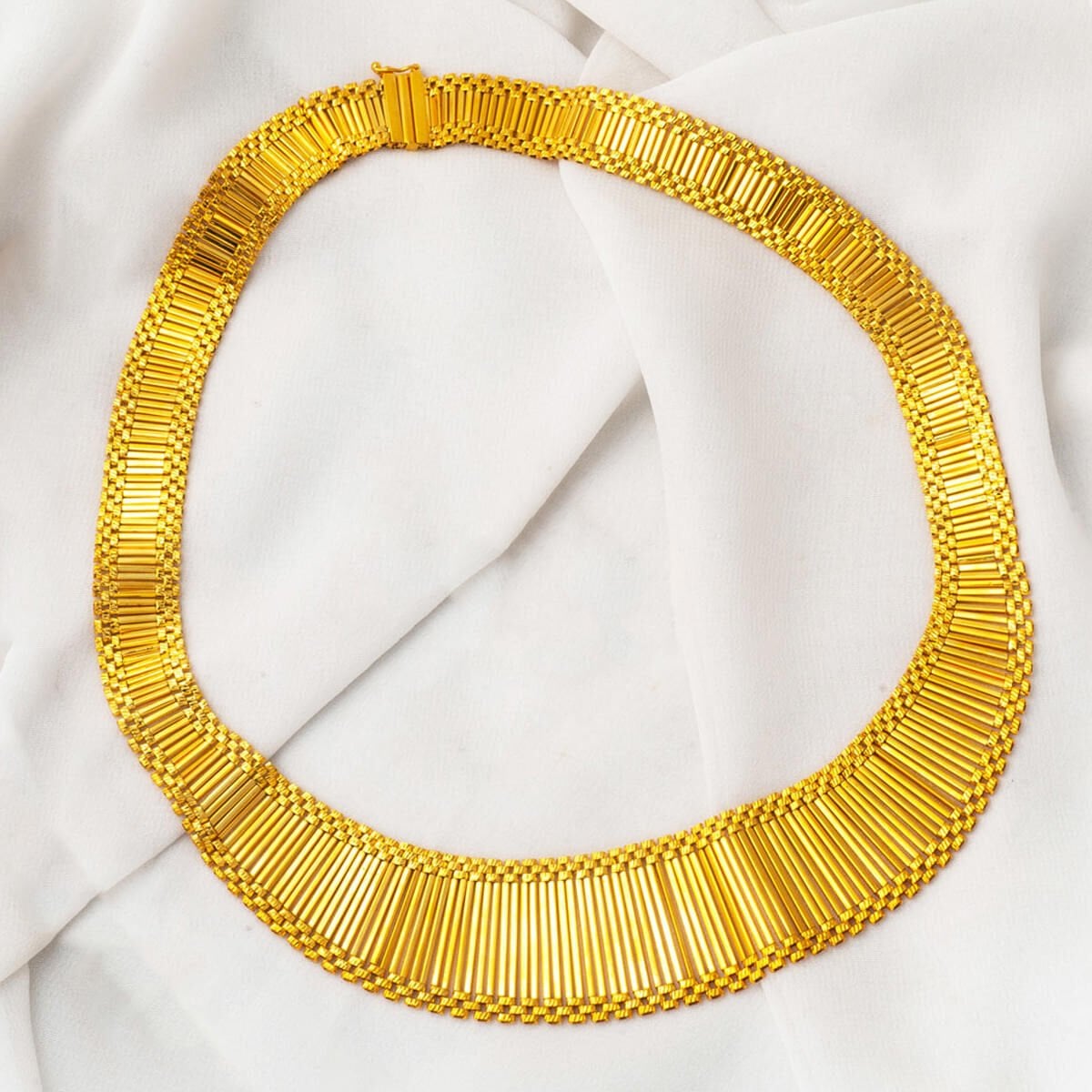 14K Yellow Gold Cleopatra Sparkling Collar Necklace