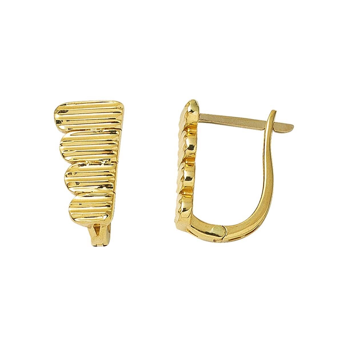 14K Yellow Gold Cleopatra J Earrings