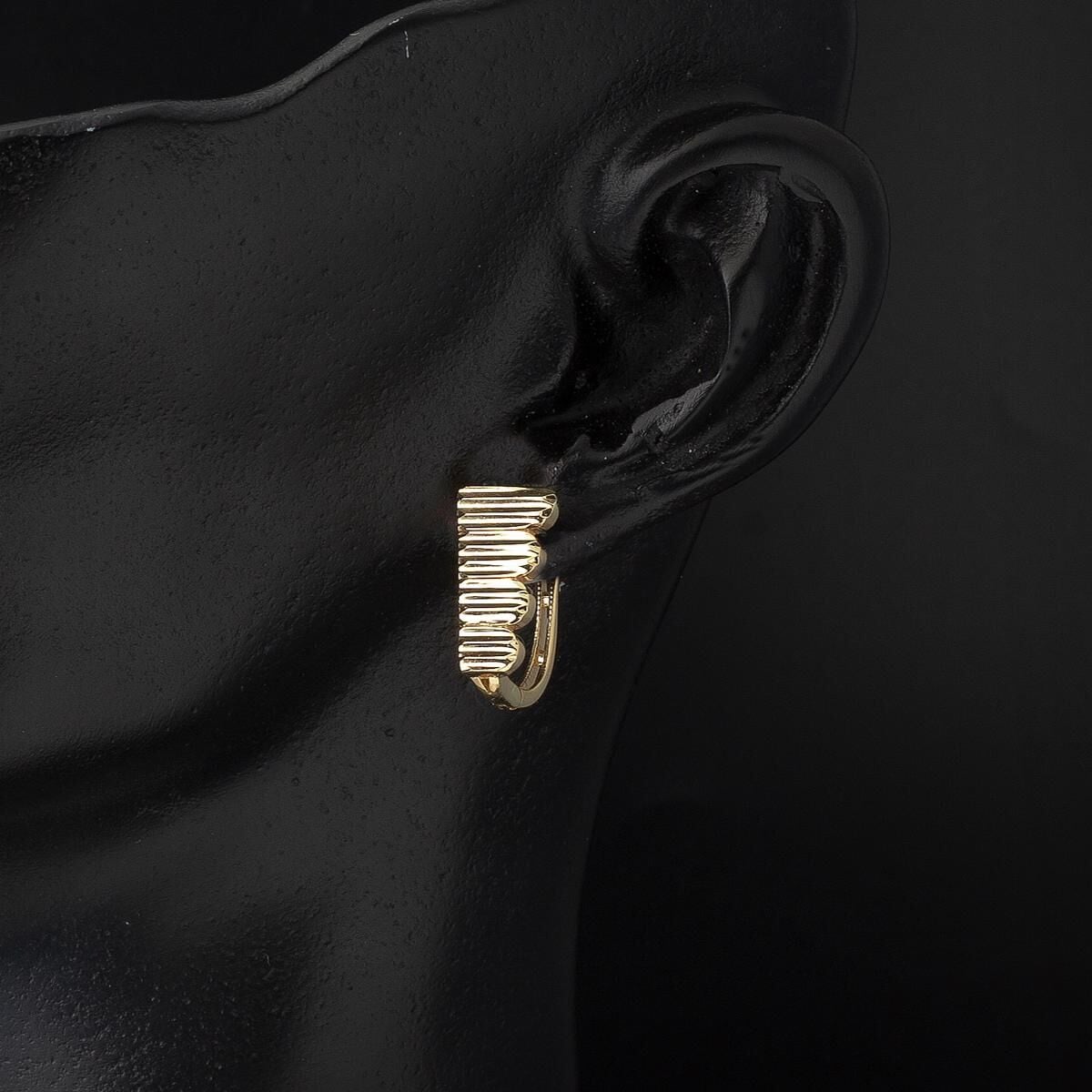 14K Yellow Gold Cleopatra J Earrings