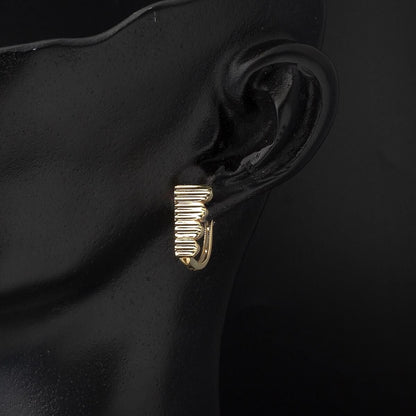 14K Yellow Gold Cleopatra J Earrings