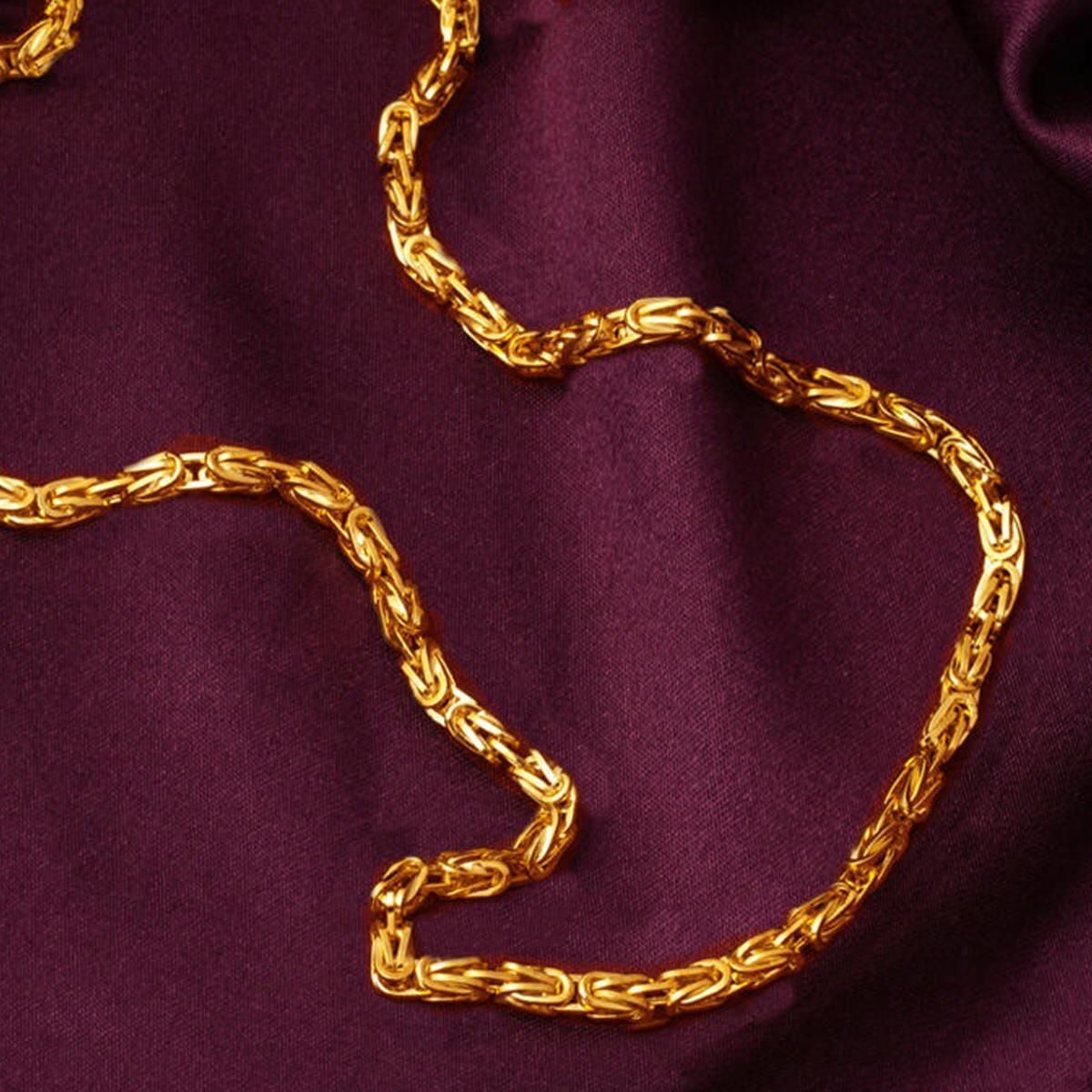 22K Yellow Gold King Chain 55 cm