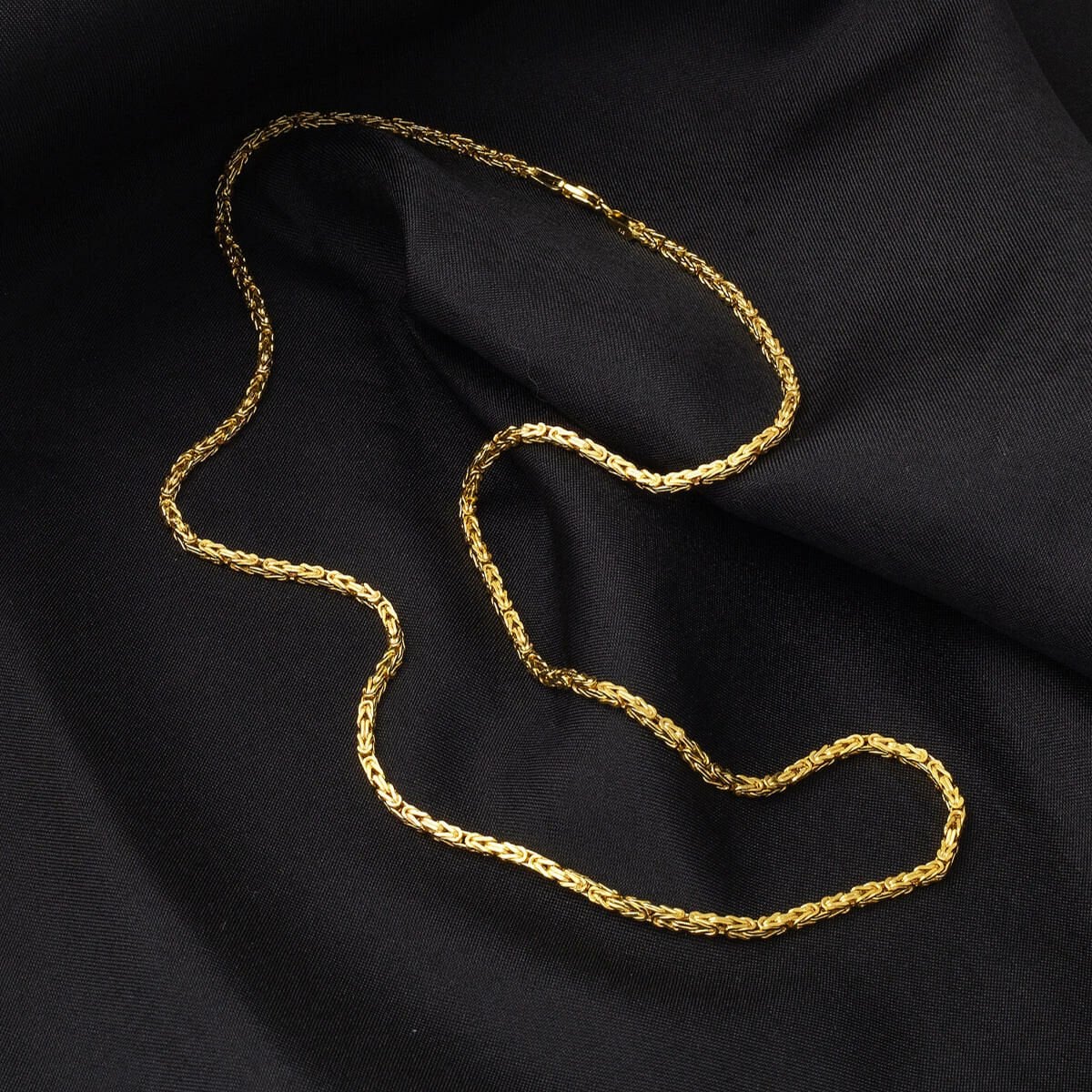 14K Gold King Byzantine Chain 60 cm