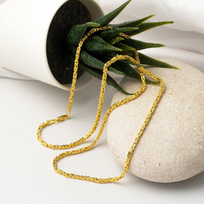 14K Gold King Byzantine Chain 60 cm