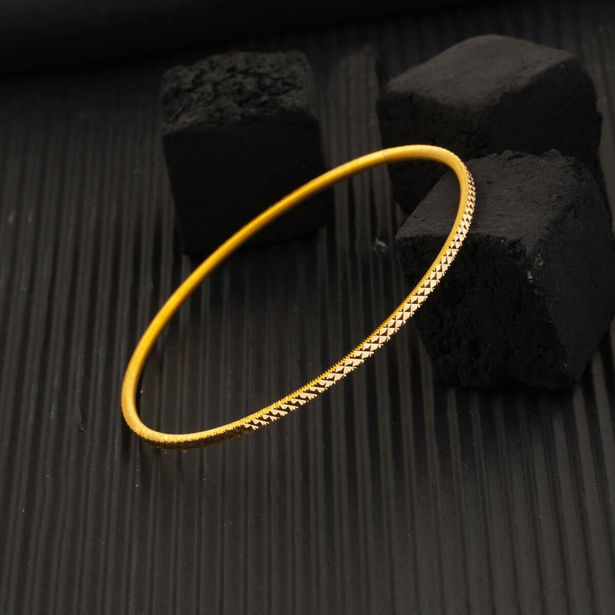 22K Yellow Gold Crystal Ajda Bangle (13 g)