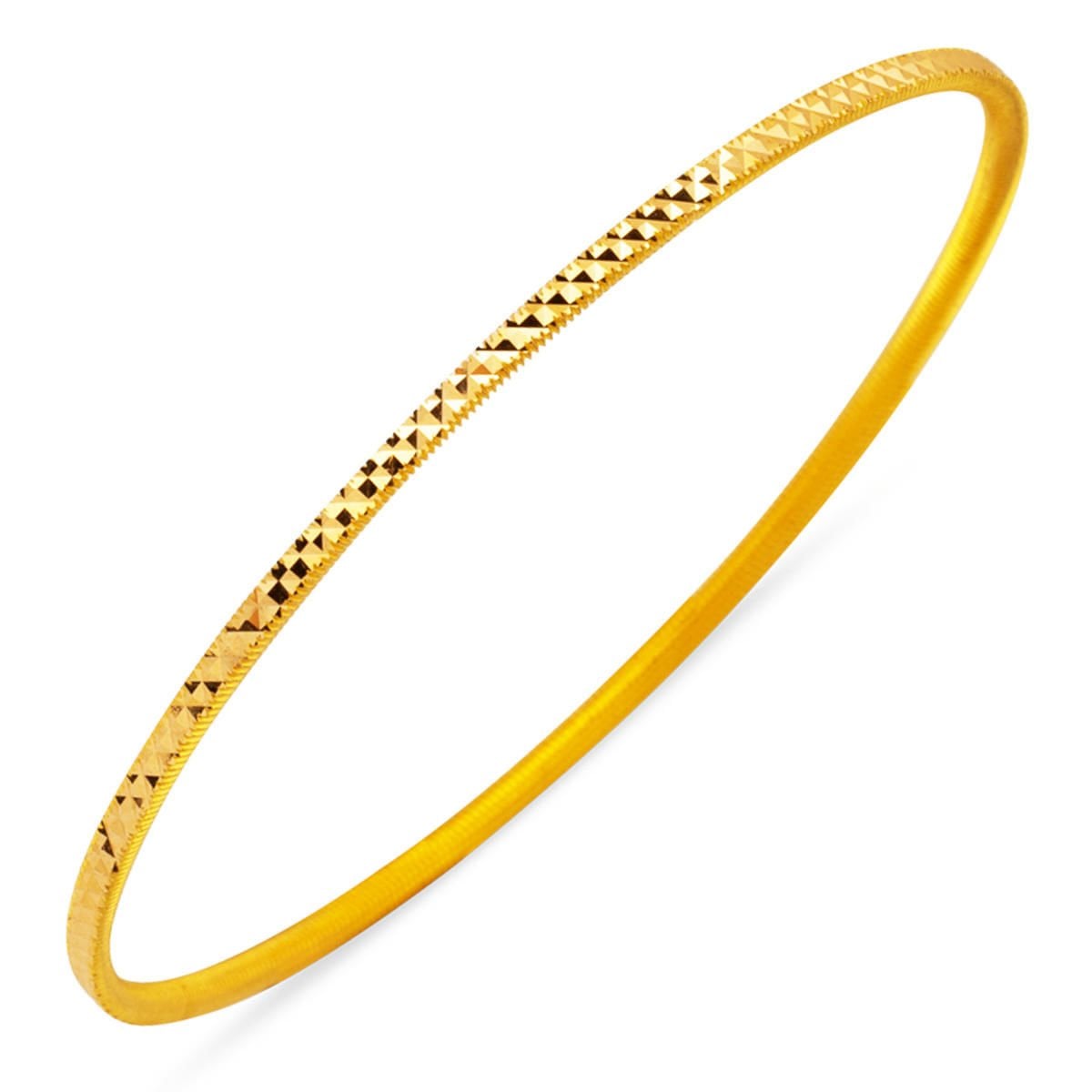22K Yellow Gold Crystal Ajda Bangle (13 g)