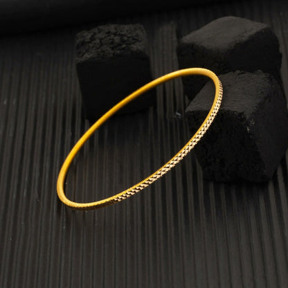 22K Yellow Gold Crystal Ajda Bangle (24 g)