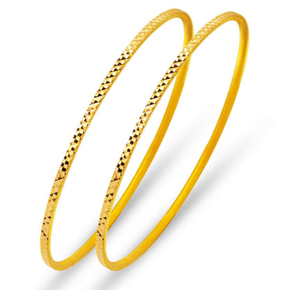 22K Yellow Gold Crystal Ajda Bangle (24 g)