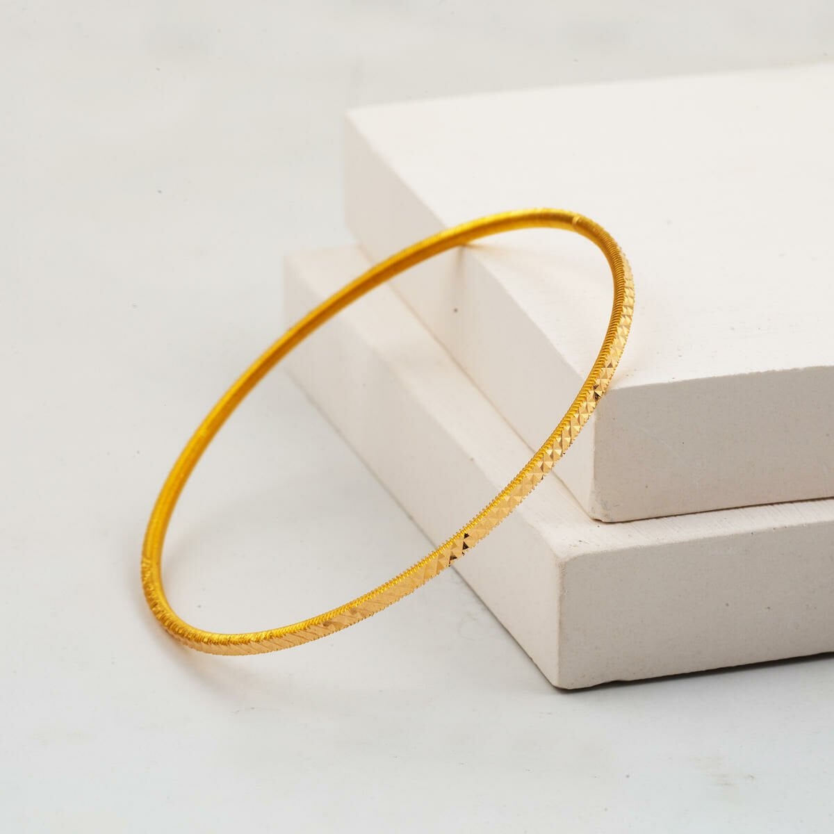 22K Yellow Gold Crystal Ajda Bangle (24 g)
