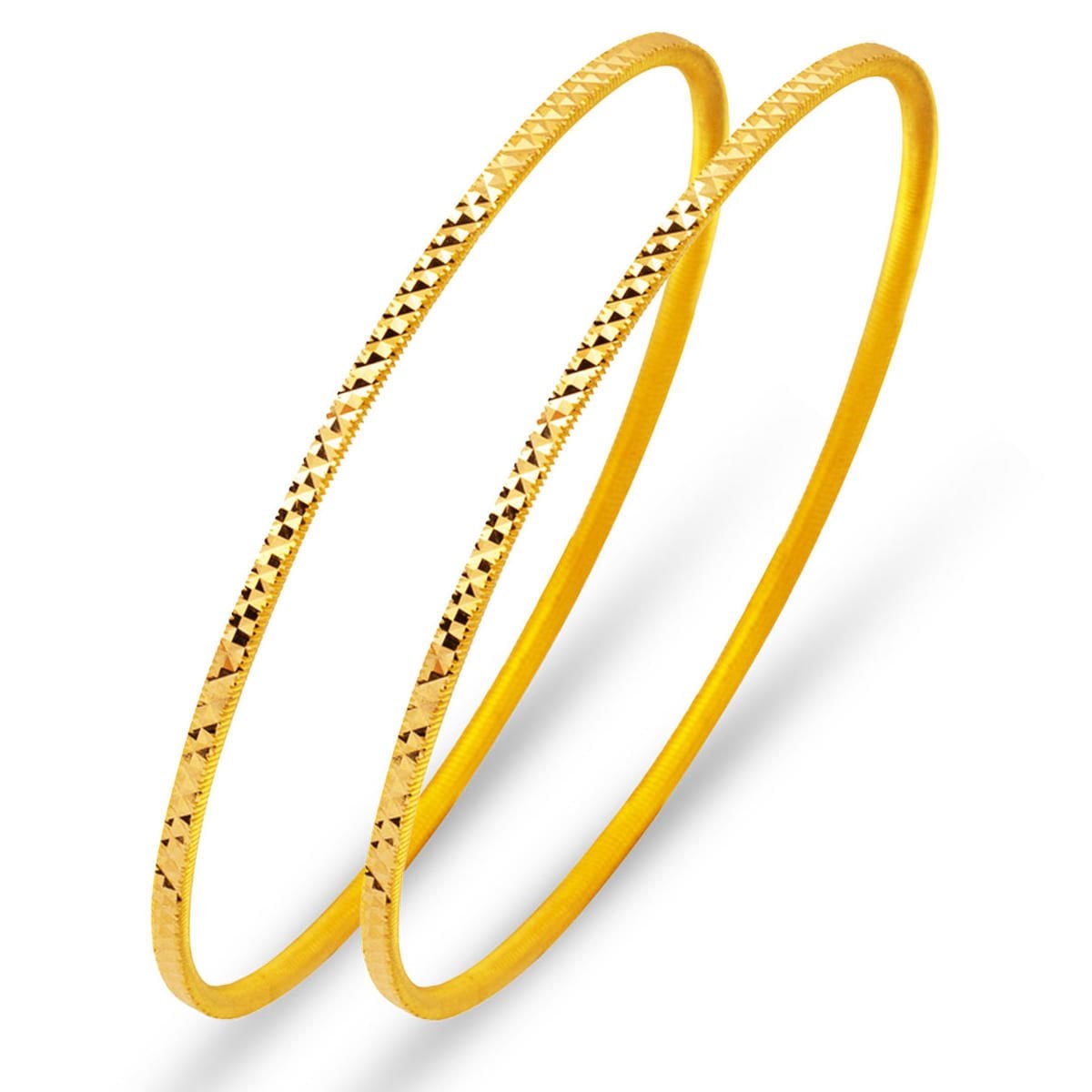 22K Yellow Gold Crystal Ajda Bangle (26 g)