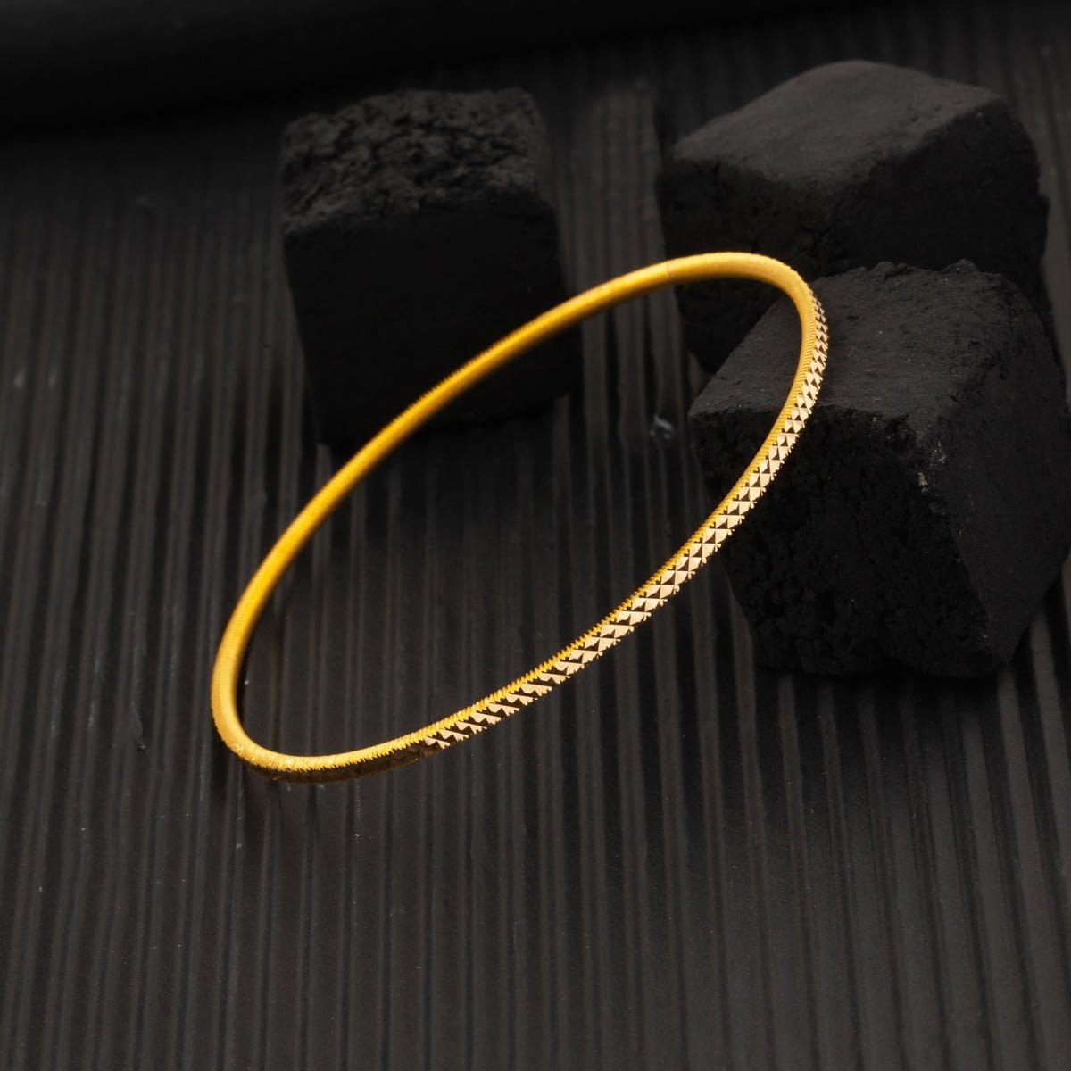 22K Yellow Gold Crystal Ajda Bangle (26 g)