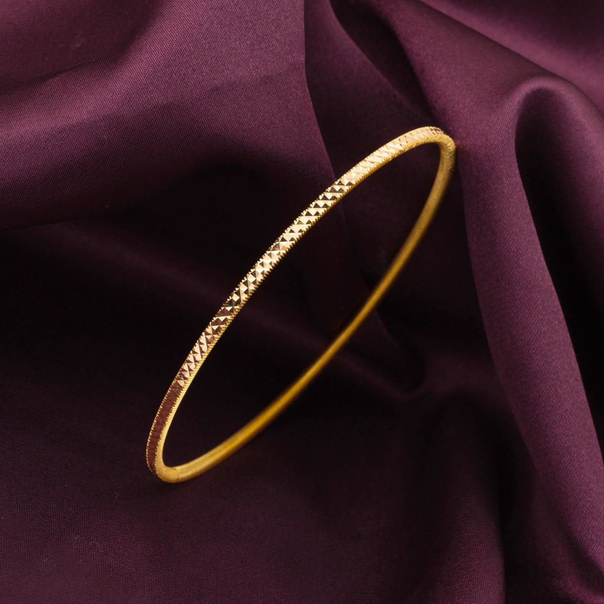 22K Yellow Gold Crystal Ajda Bangle (26 g)