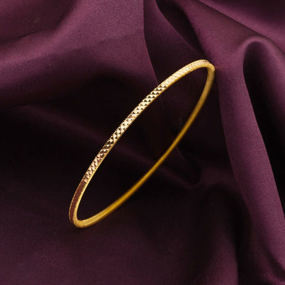 22K Yellow Gold Crystal Cut Ajda Bangle (30 g)