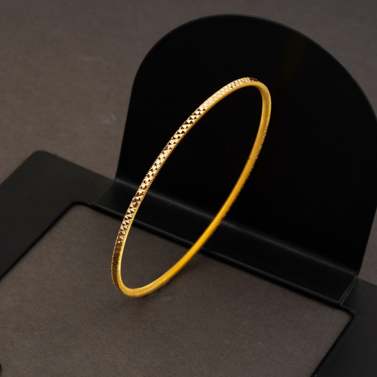 22K Yellow Gold Crystal Cut Ajda Bangle (30 g)