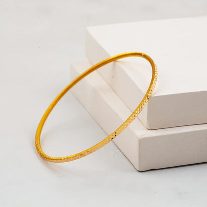 22K Yellow Gold Crystal Cut Ajda Bangle (30 g)