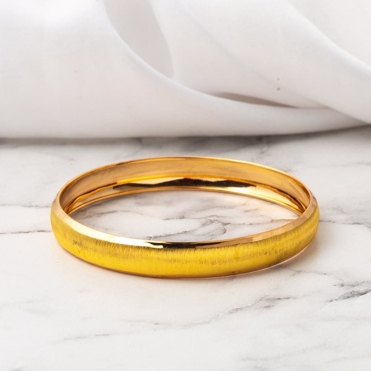 22K Yellow Gold Sand Setina Bangle