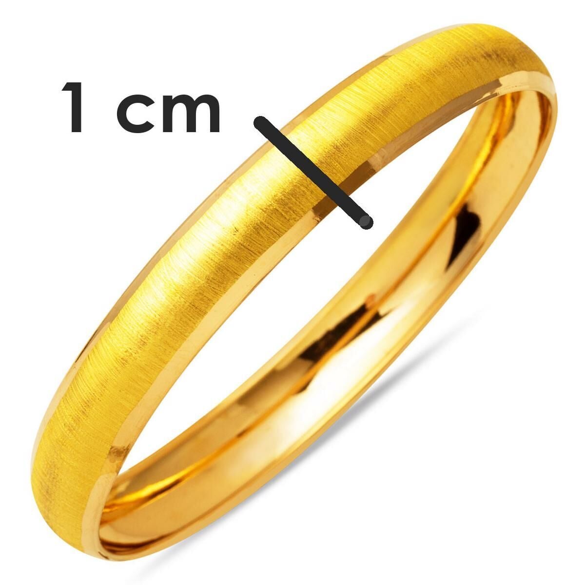 22K Yellow Gold Sand Setina Bangle