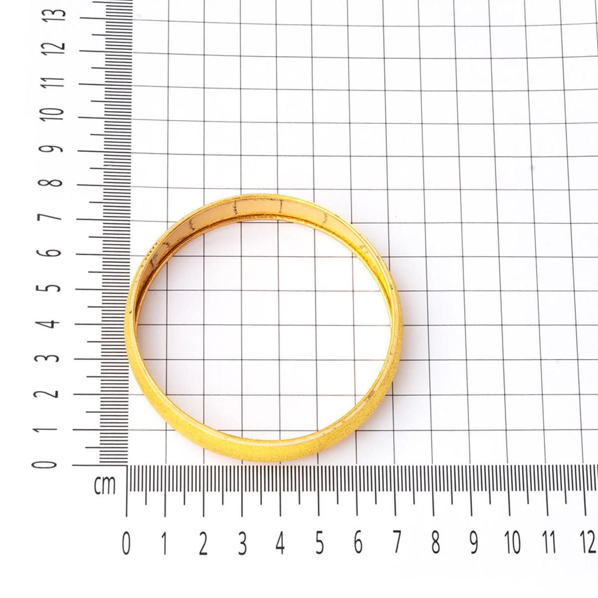 22K Yellow Gold Sandblasted Investment Bangle