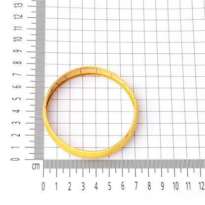22K Yellow Gold Sandblasted Investment Bangle