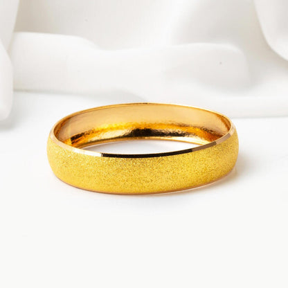 22K Yellow Gold Sandblasted Investment Bangle