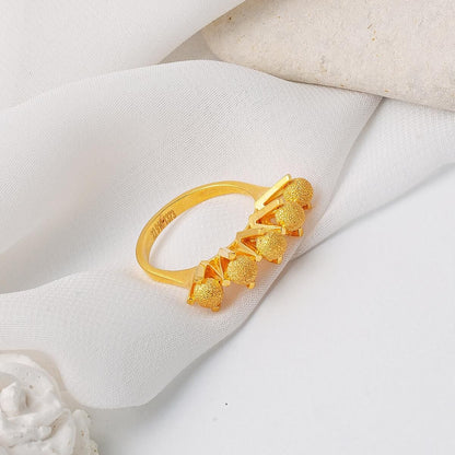 22K Yellow Gold Sandblasted Ball Ring (5.77 g)