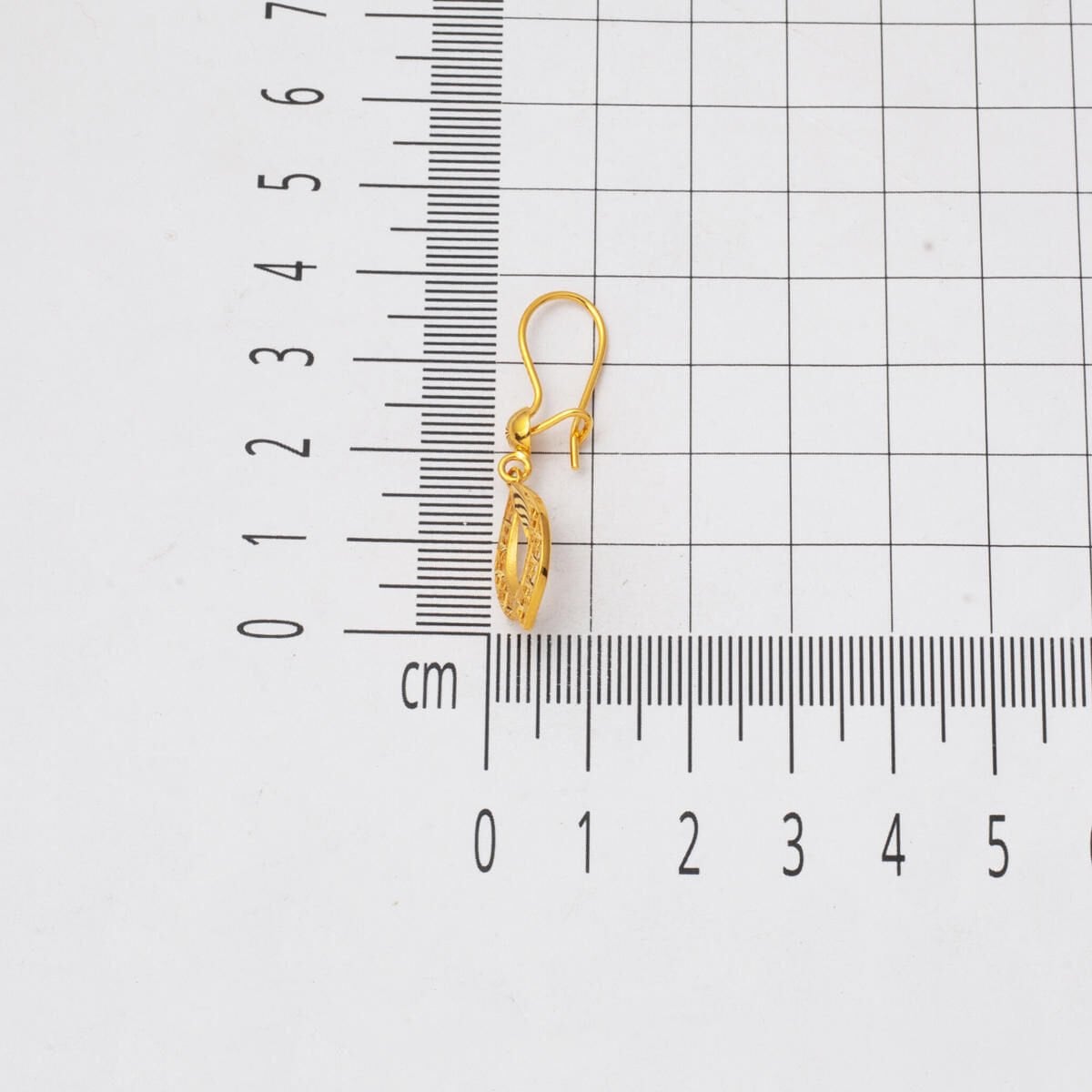 22K Yellow Gold Tulip Dangle Earrings