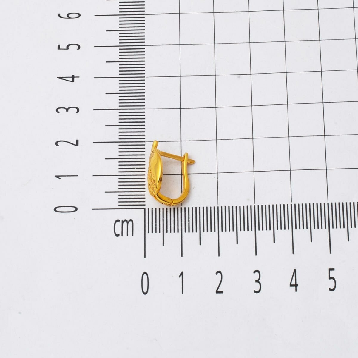 22K Yellow Gold Tulip Design Earrings